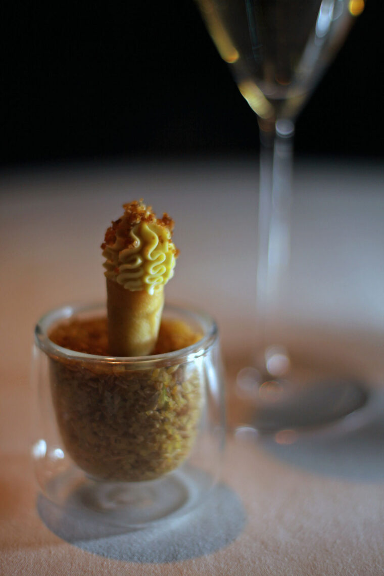 Tunworth cheese cornetto at Angler restaurant