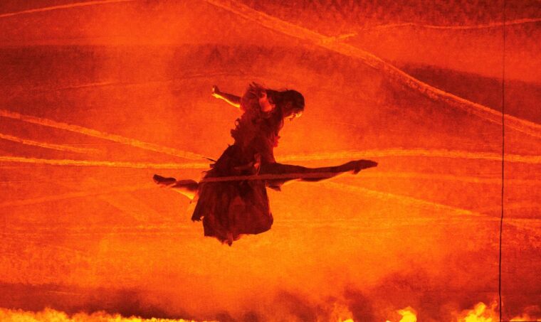 Bertha dances in the fire she has set in Rochester's house, Credit, Tristram Kenton