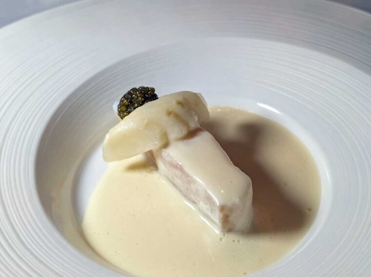 Cornish turbot with smoked eel Pied à Terre