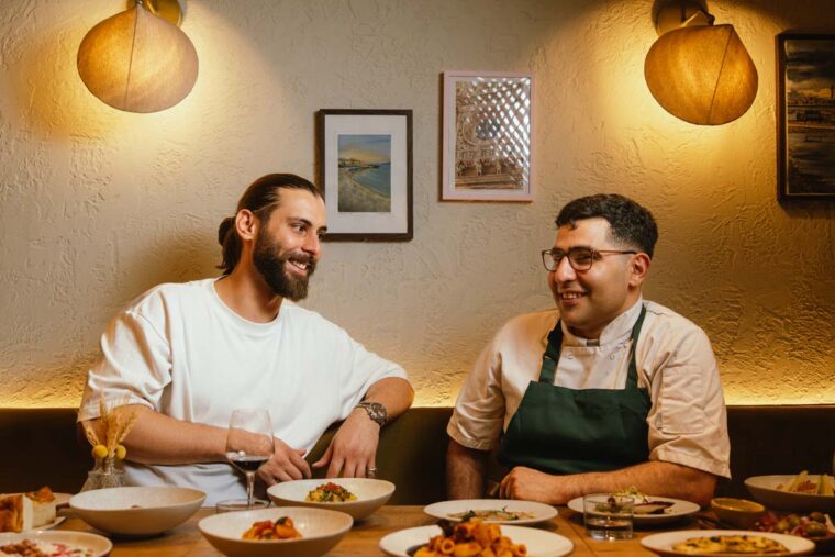 Gianluca Capilungo and chef at Capilungo, Covent Garden