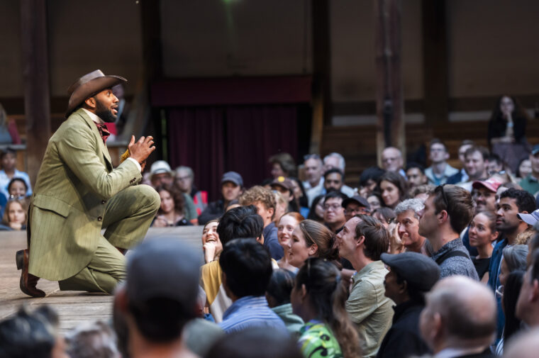 Michael Elcock as Mercutio in Romeo and Juliet at Shakespeare's Globe (c. Tristram Kenton)