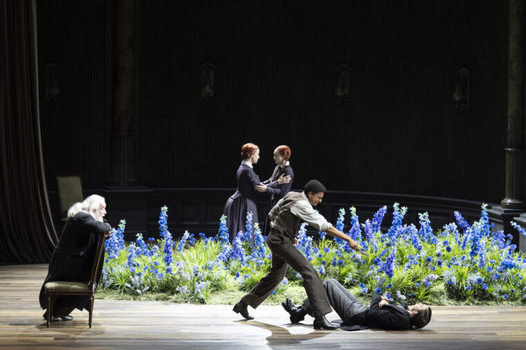 Parsifal cast Glyndebourne 2025 - memory sequence on Klingsor stabbing Amfortas