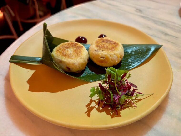 Tamarind Terrace  yoghurt and corn kebab