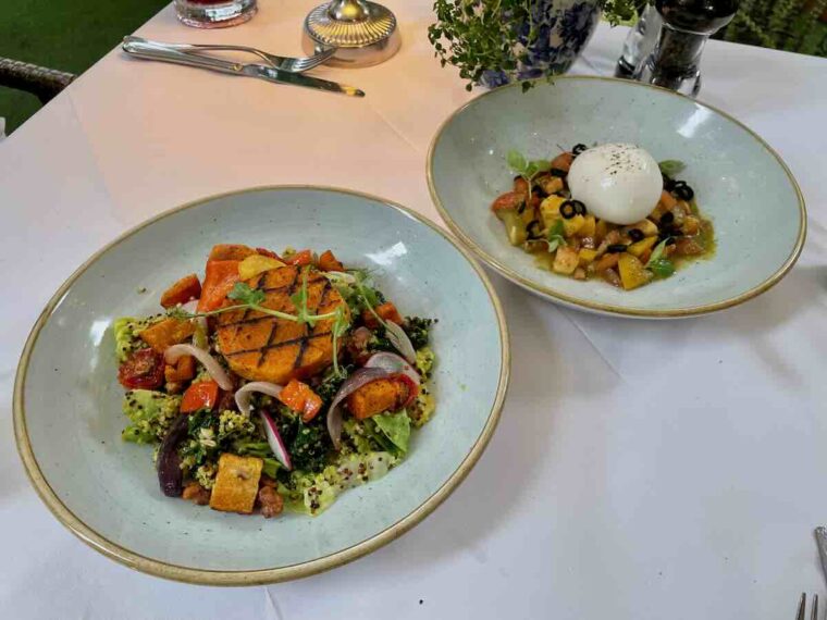 The English country garden terrace at The Royal Horseguards Hotel - starters