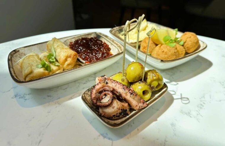 Adeline has a good selection of small plates, including halloumi pastry rolls, crab croquettes, and grilled octopus and olives
