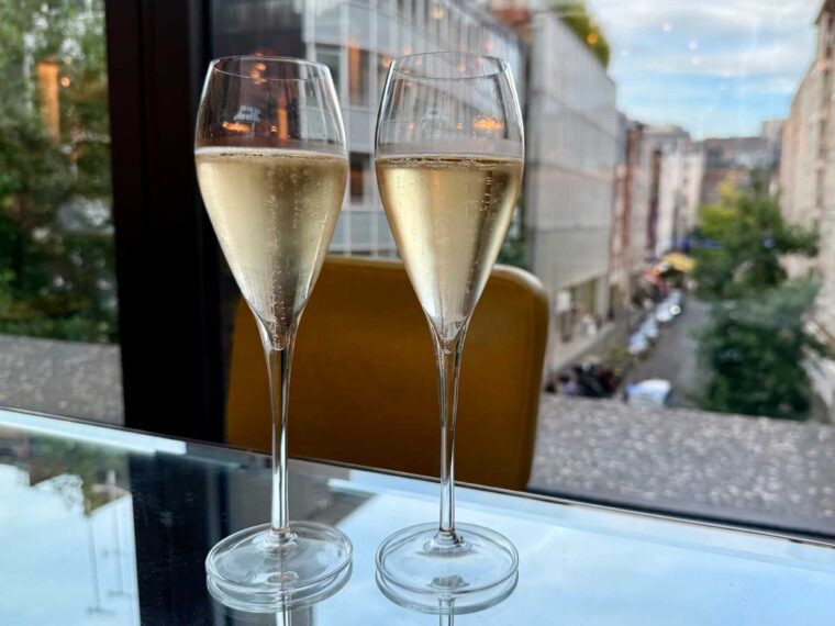 Champagne in the window - Brasserie of Light