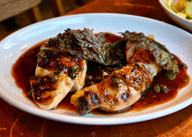 Chicken in a rich jus - Fire & Wine by Boxcar