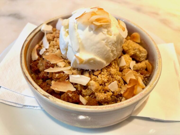 Dishoom Coconutty fruit crumble