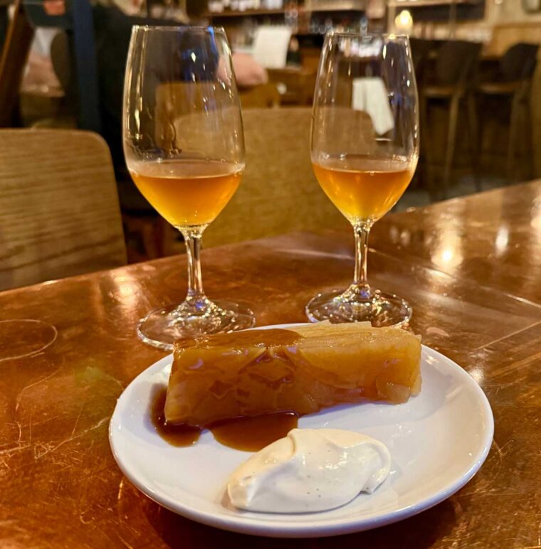Plum Sake with Pink Lady Terrine