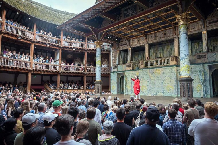 George Fouracres as Falstaff in The Merry Wives of Windsor at Shakespeare's Globe 