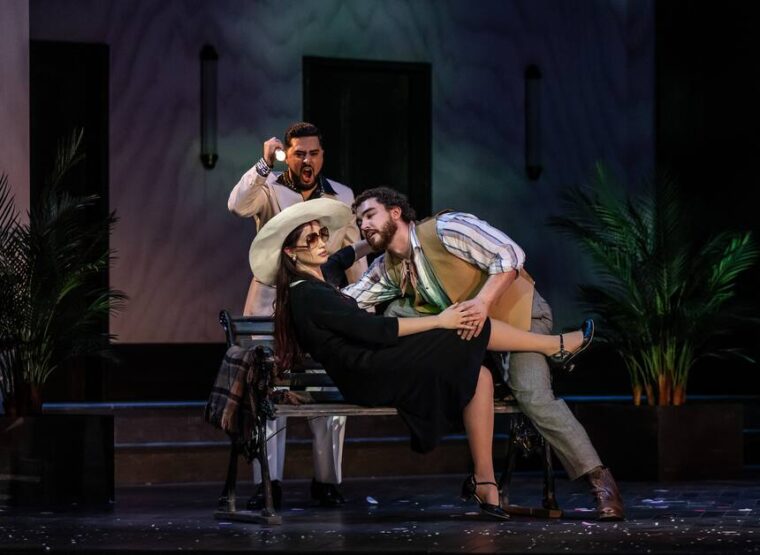 Ossian Huskinson with Marianna Novanisyan and Grisha Martirosyan in Le Nozze de Figaro - Jette Parker Summer Show