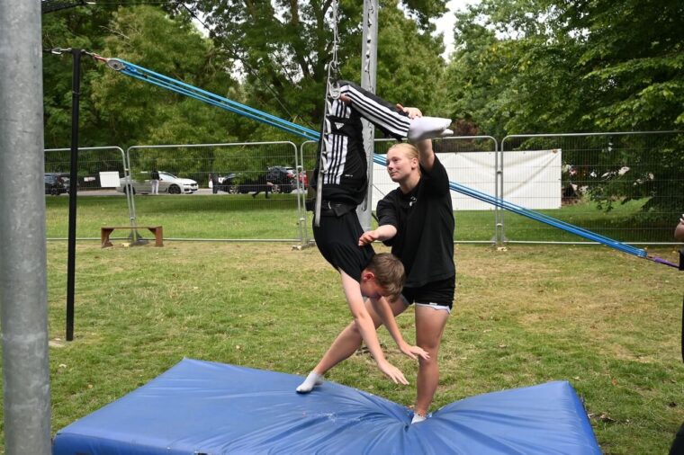 Gorilla Circus Trapeze School low bar training
