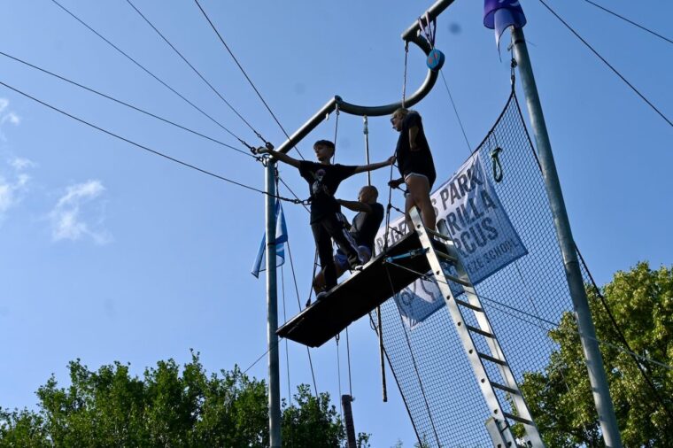Beau setting off - Gorilla Circus Trapeze School