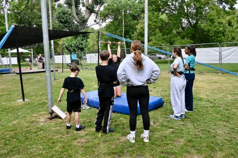 Gorilla Circus Trapeze School training prep
