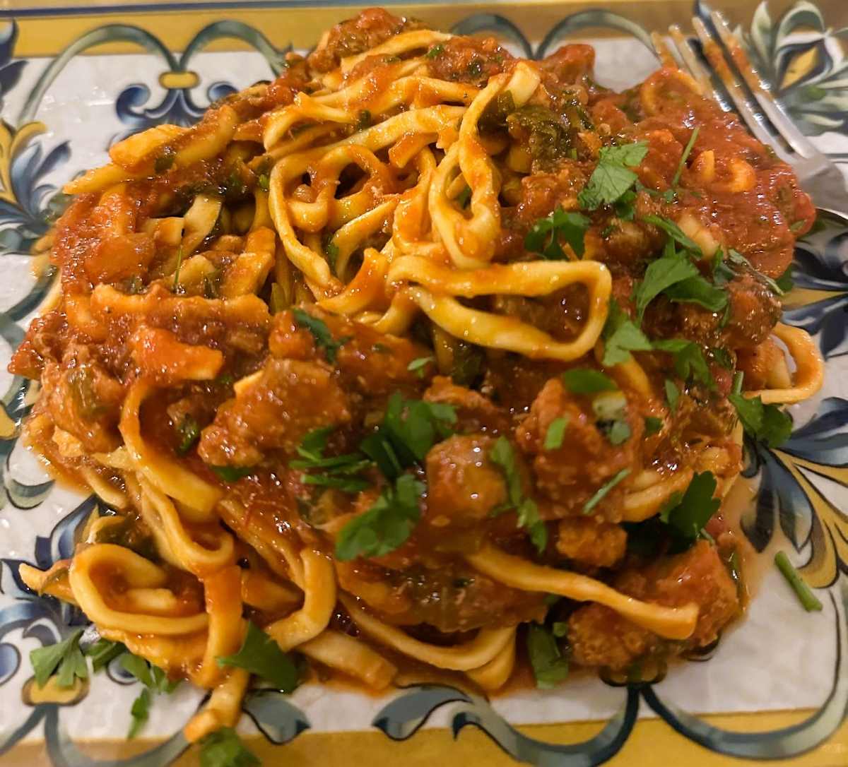 Osteria La Galleria in Palermo serves well cooked local dishes such as pasta with tuna ragout.