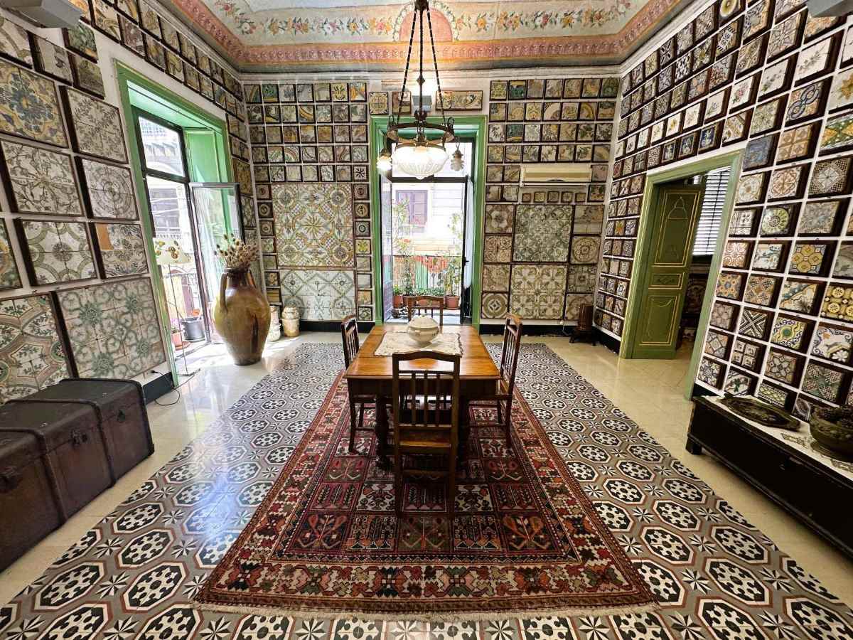 Interior of the Majolica tile museum in Palermo