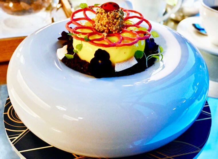 Summer Blossom dessert - Brasserie of Light, Selfridges, London
