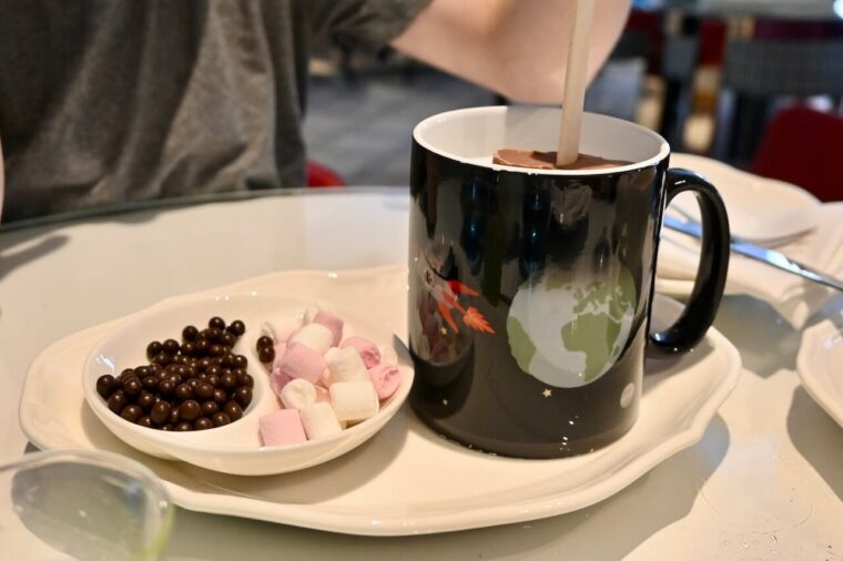Making hot chocolate at The Ampersand Hotel 