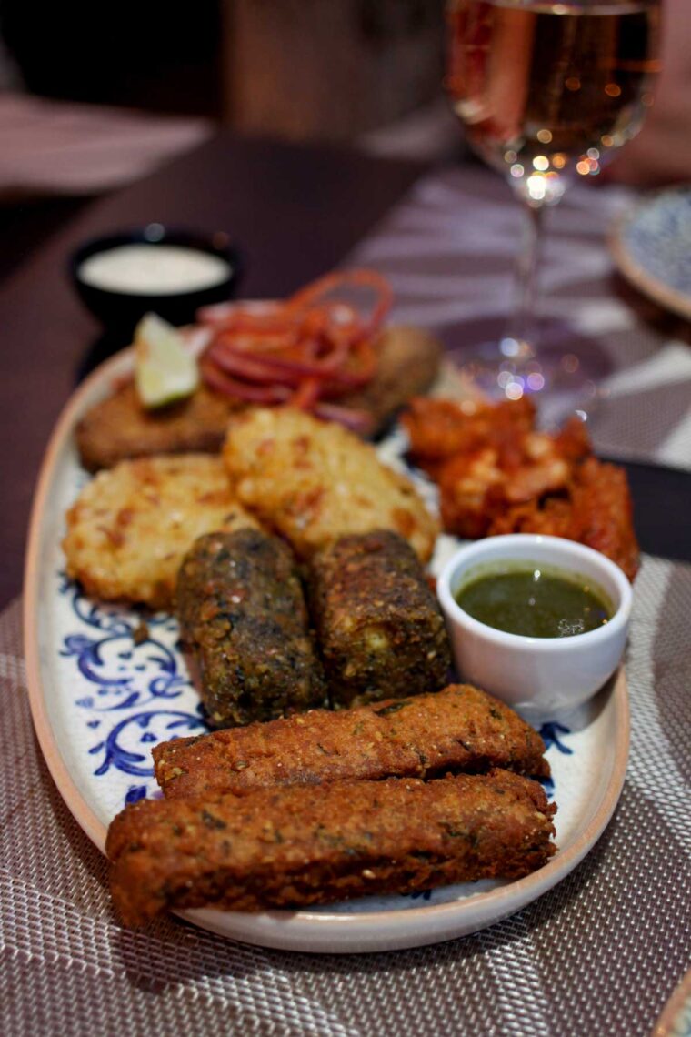 Selection of snacks at Thecha