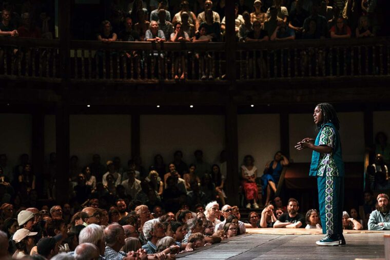 Ronkẹ Ad&eacute;kọluẹ́jọ́ as Viola in 'Twelfth Night or What You Will' at Shakespeare's Globe (c. Helen Murray) 3