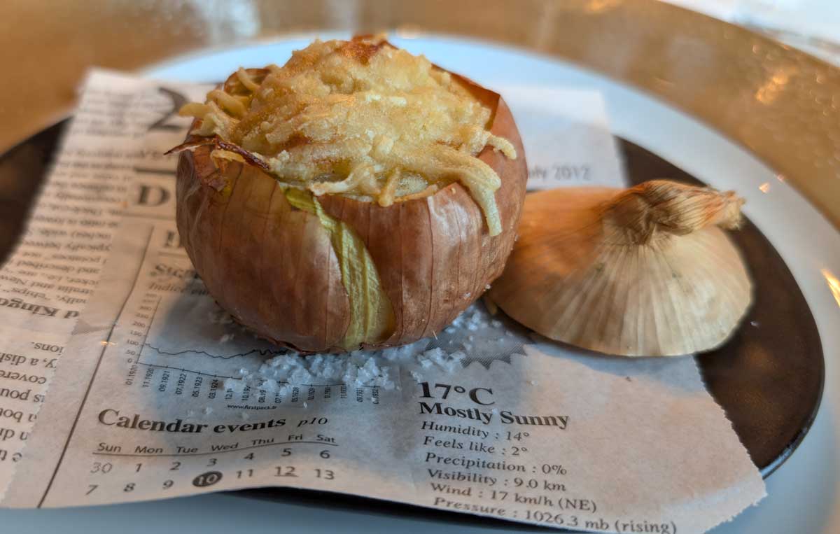 Salt baked onion - Swan Hellenic Diana