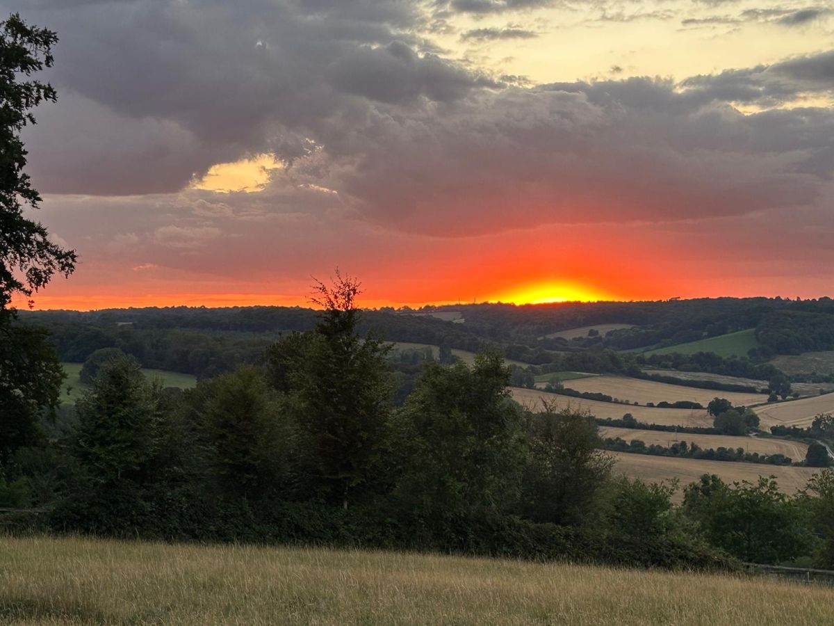 Sunset over the Chiltern Hills