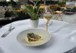 Sea bass fillets with Veuve Clicquot Yellow Label champagne at Wjitcomb's