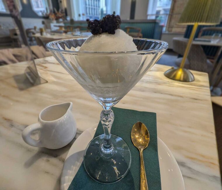 Lemon Sorbet with Caviar and Vodka