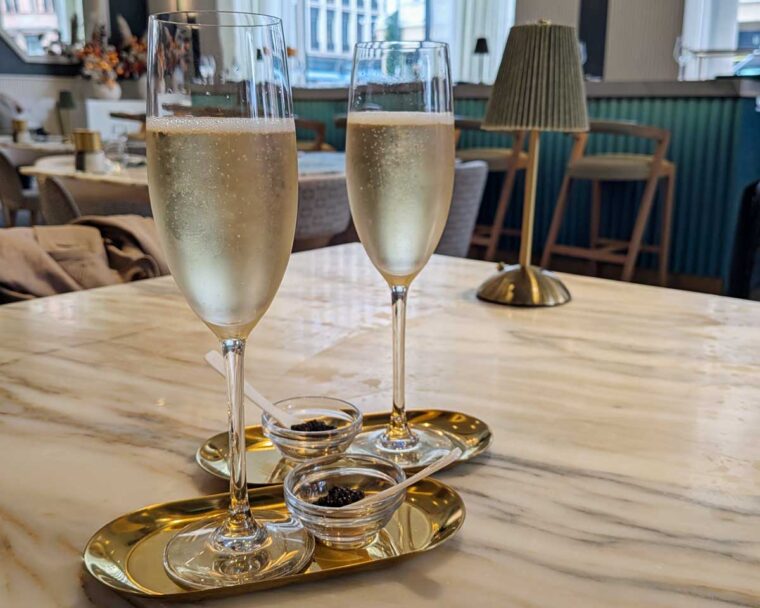 Champagne and Caviar at Caviar House, Piccadilly