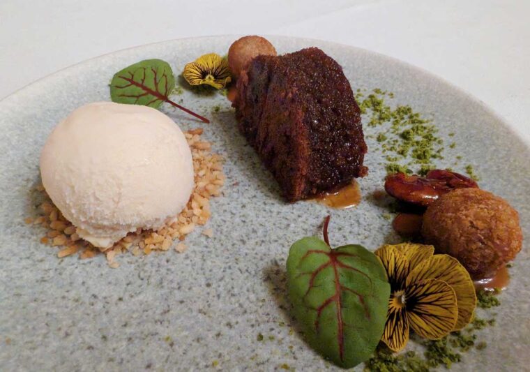 Date and Pecan dessert at Kutir