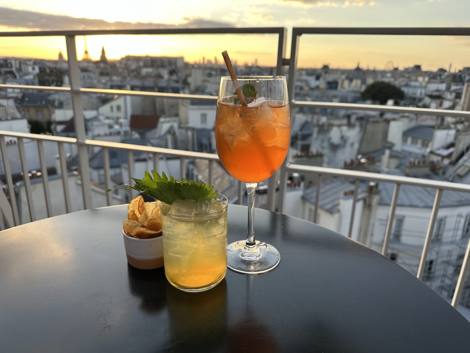 Hotel Dame des Arts, Paris, has a rooftop bar with specialist cocktails