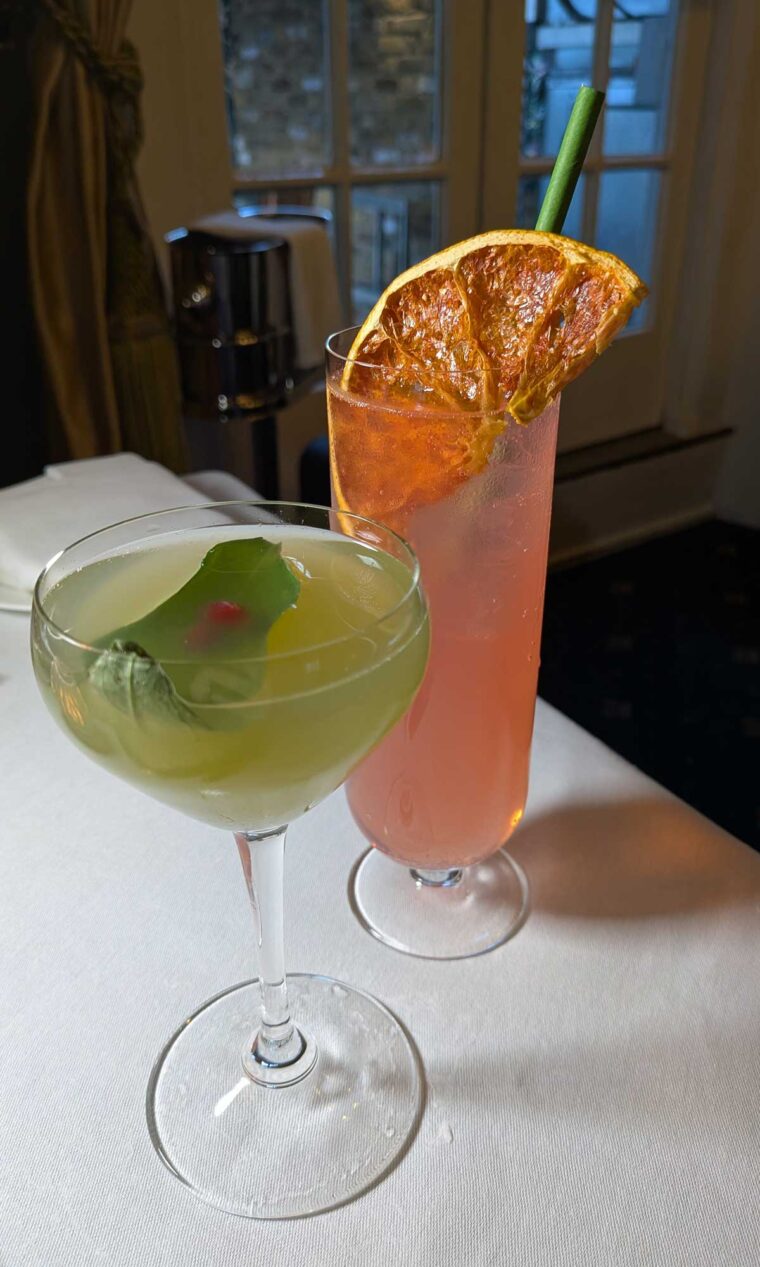 Cocktails at Kutir Indian restaurant Chelsea