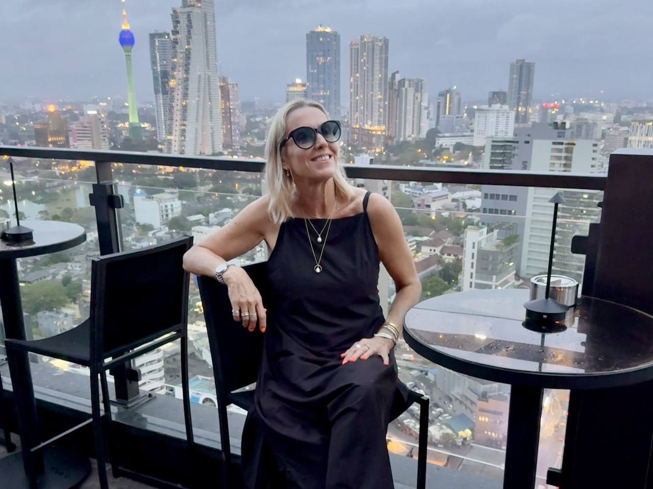 Taking in the view on the 26th floor at Amari Colombo
