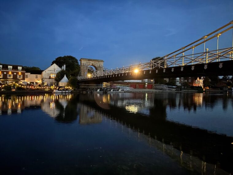 Marlow river at night
