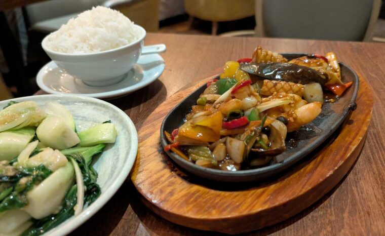 Sizzling seafood platter - Vanda at Sofitel Gatwick
