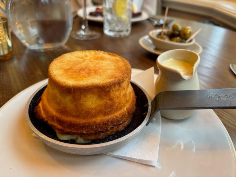 The George & Dragon cheddar souffle