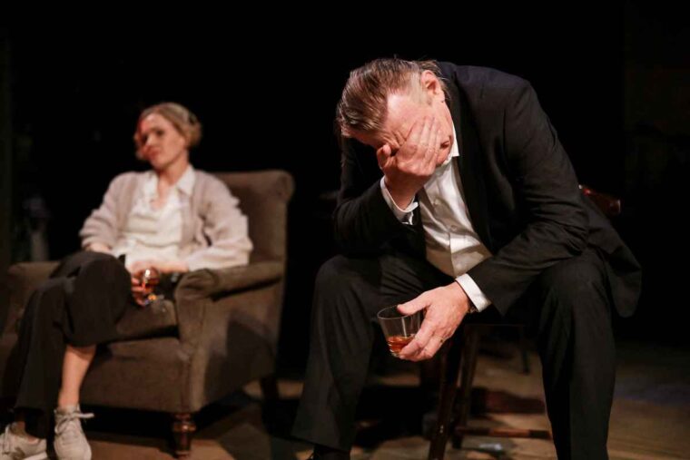The Weir. Kate Phillips (Valerie) & Brendan Gleeson (Jack). Credit - Rich Gilligan. 3J6A9746