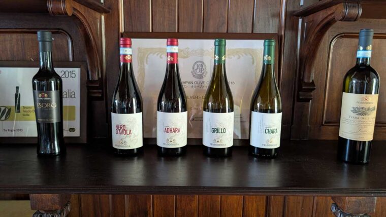 A selection of wines from Feudo Disisa