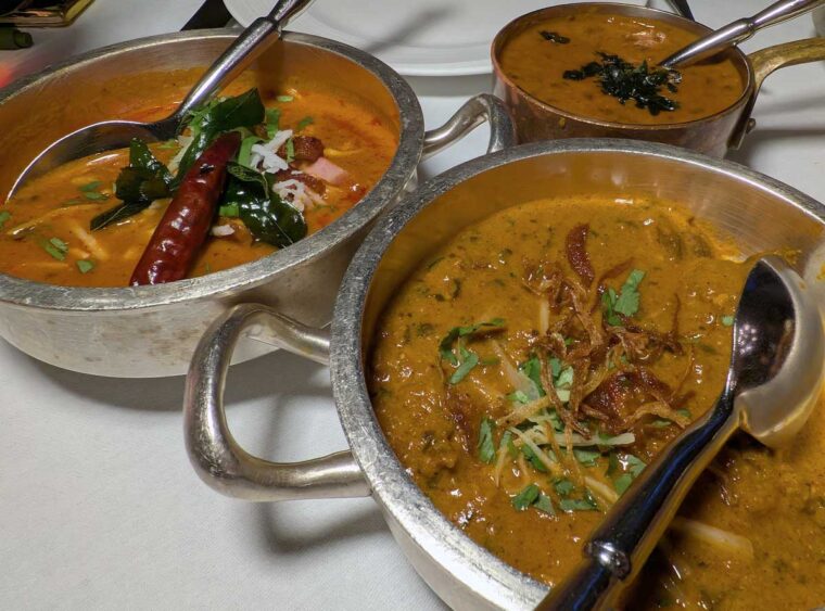 Duck Madras, Guinea Fowl Korma and Dal at Kutir, Chelsea