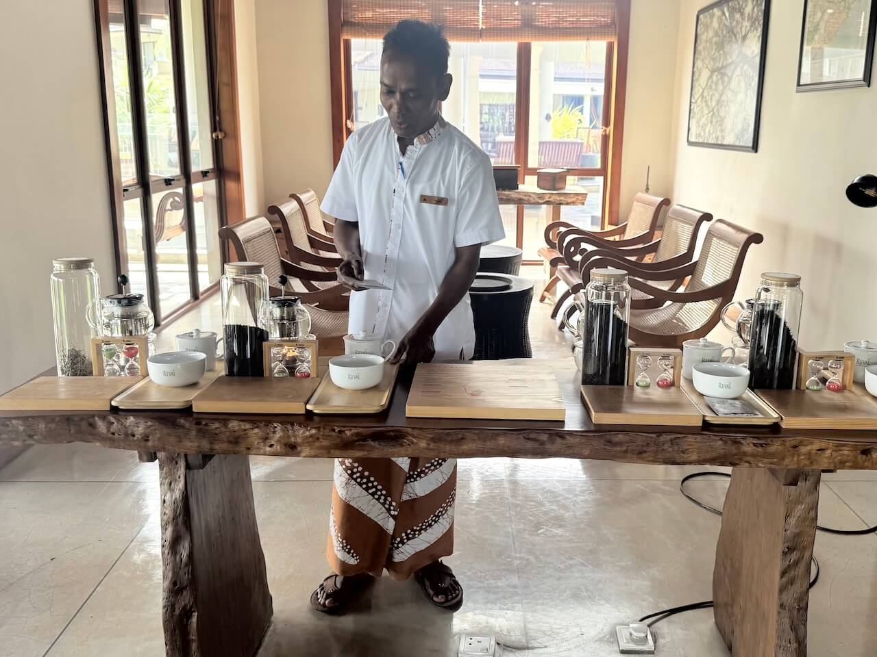 Tea tasting Anantara Peace Haven