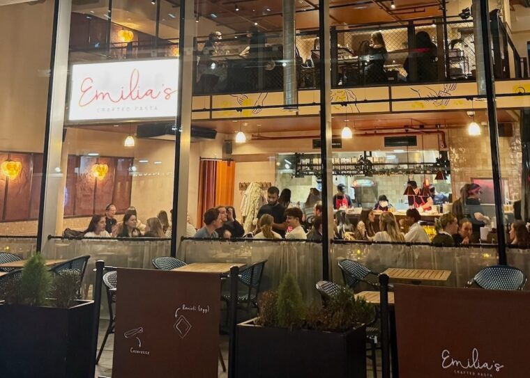 The exterior of Emilia's Crafted Pizza - Victoria
