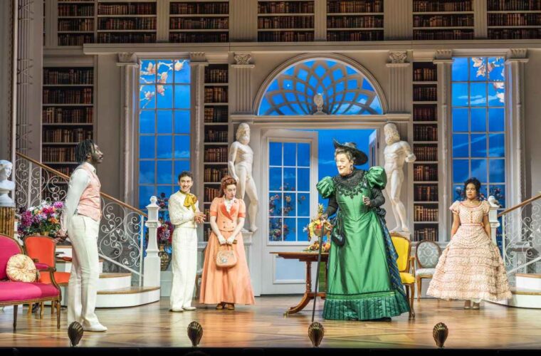 Nathan Stewart-Jarrett, Olly Alexander, Kitty Hawthorne, Stephen Fry and Jessica Whitehurst in West End transfer of The Importance of Being Earnest © Marc Brenner