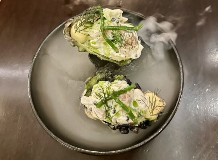 Zero Gravity Oyster Space six course tasting menu