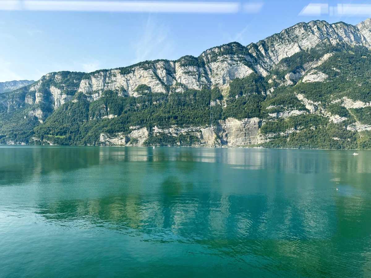 Magnificent scenery between Chur and Lucerne on the regional train using Swiss Travel Pass