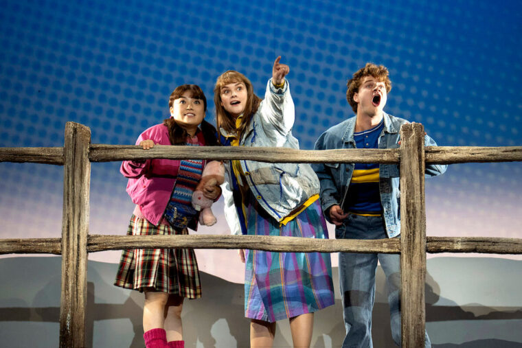 Phyllis (Henna Mun), Bobbie (Jessica Cale) and Peter (Matthew McKinney). The Railway Children, Glyndebourne Autumn Season 2025