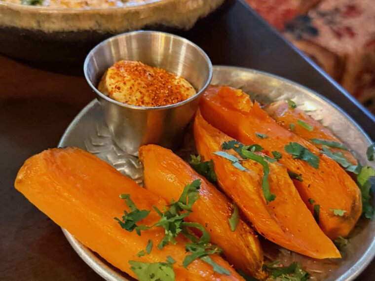Sweet potatoes side dish served at Tigermilk, London.