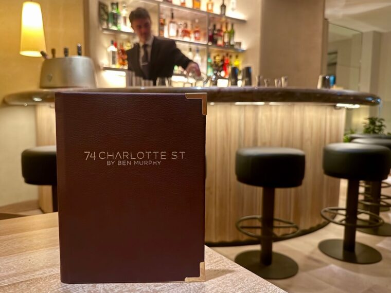 Menu at 74 Charlotte Street