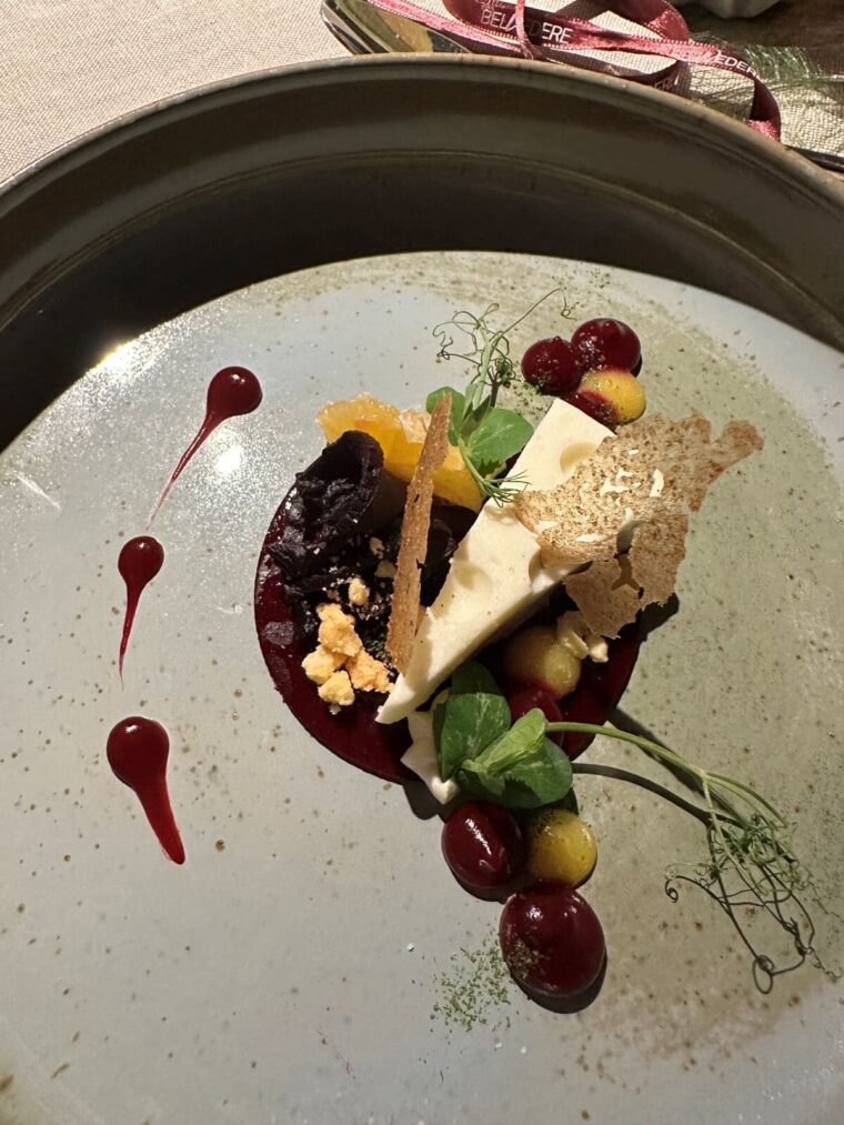 Beetroot Speck with Goats Cheese