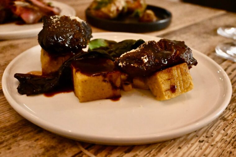 Braised pigs cheeks
