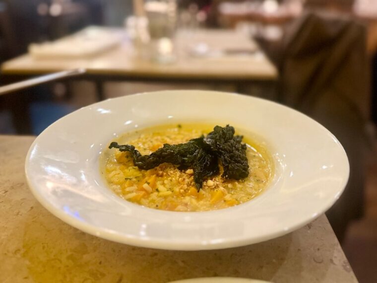 Butternut squash risotto at Mele e Pere